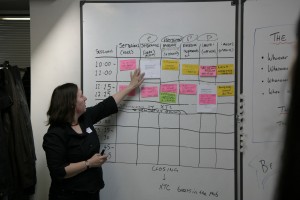 Rachel at a whiteboard